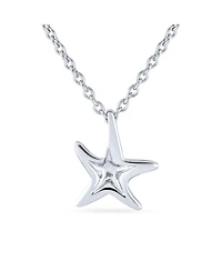 Bling Jewelry Ocean Lover Sea Tropical Beach Vacation Nautical Starfish Pendant Necklace For Women s Sterling Silver