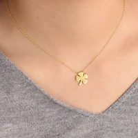 Bling Jewelry Irish Lucky Shamrock Good Luck Charm Four Leaf Clover Pendant Necklace For Women Yellow Gold Plated Sterling Silver