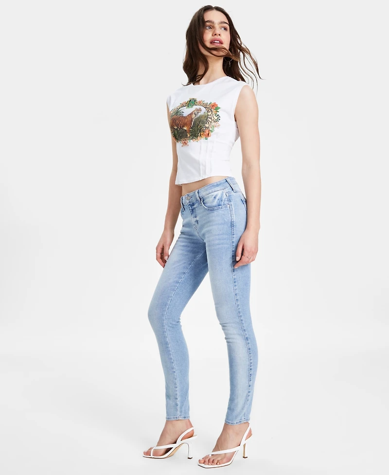 Guess Women's Mid-Rise Sexy Curve Skinny Jeans
