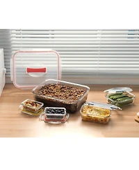 Genicook 10 Pc Nesting Mixing Storage Set, W Lock Down Lids and Carry Handle