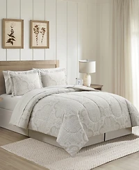 Sunham Neutral Damask 8-Pc. Comforter Set