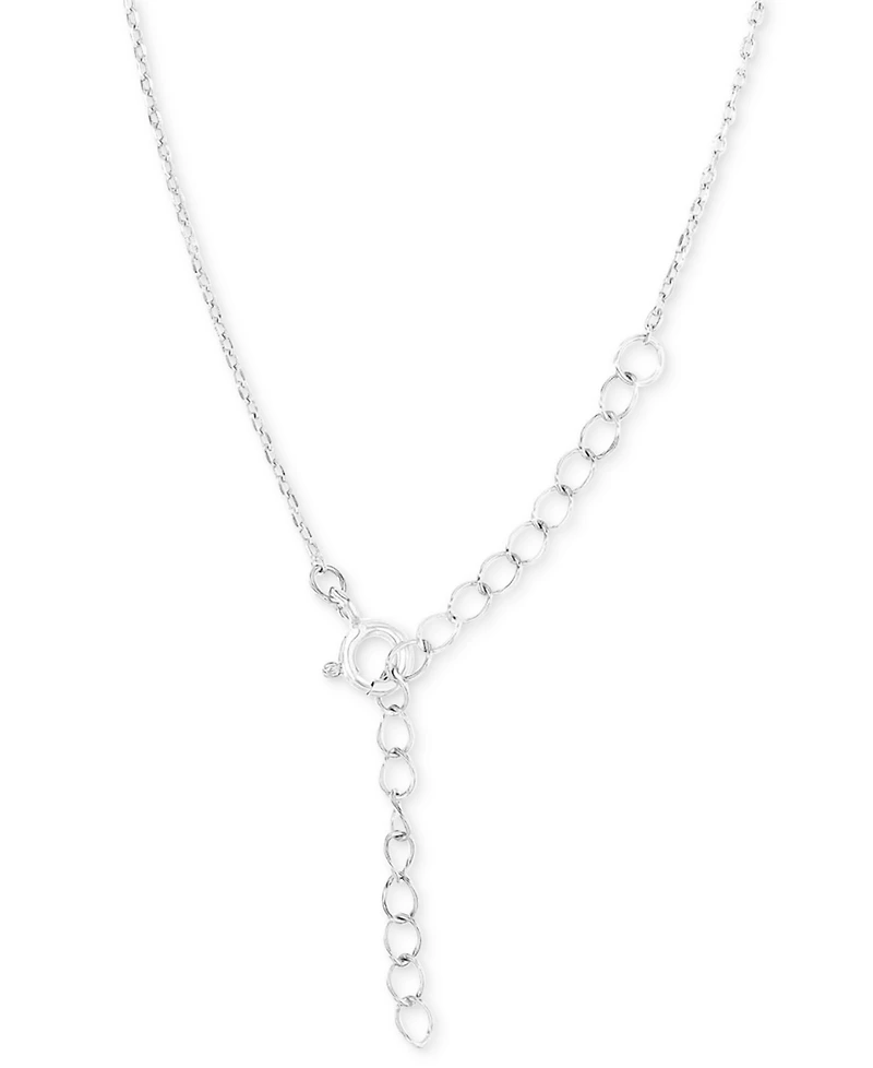 Amethyst (1-1/20 ct. t.w.) & Lab-Grown White Sapphire (1/2 Oval Halo Birthstone Pendant Necklace Sterling Silver, 16" + 2" extender (Also