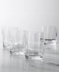 Sur La Table Cambron Optic Double Old-Fashioned Glasses, Set of 4