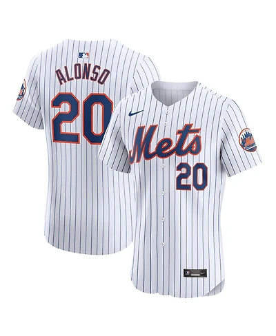 Men's Nike Pete Alonso White New York Mets Home Elite Jersey