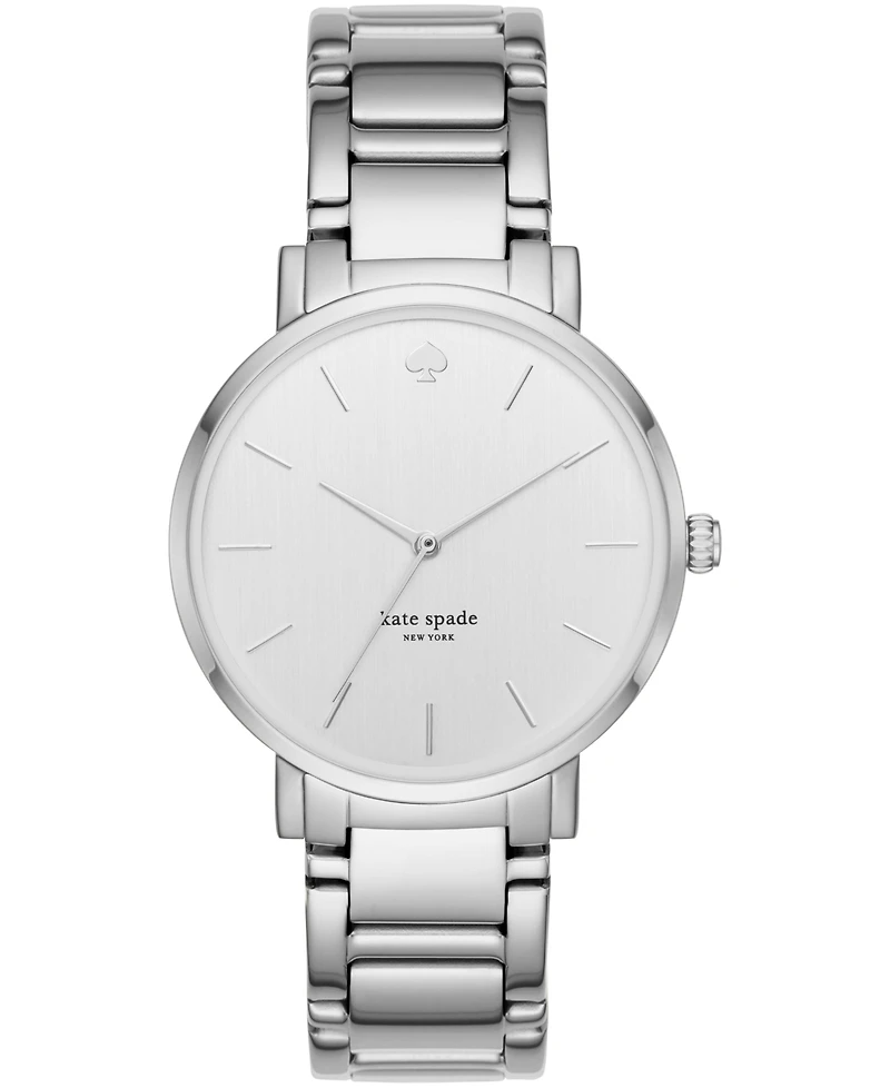kate spade new york Women's Gramercy Three-Hand Silver-Tone Alloy Watch 38mm, KSW9014