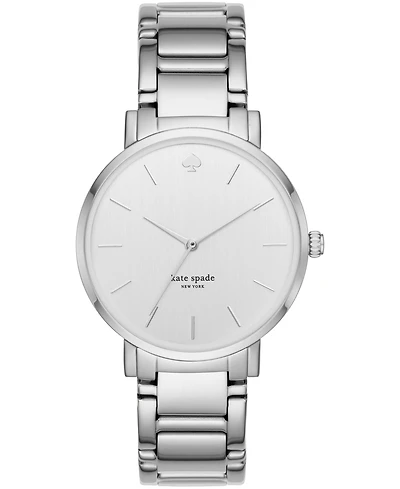 kate spade new york Women's Gramercy Three-Hand Silver-Tone Alloy Watch 38mm, KSW9014