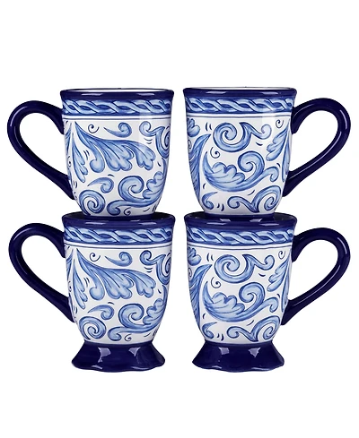 Certified International Veranda Set of 4 Mugs, 14 oz, Service For 4