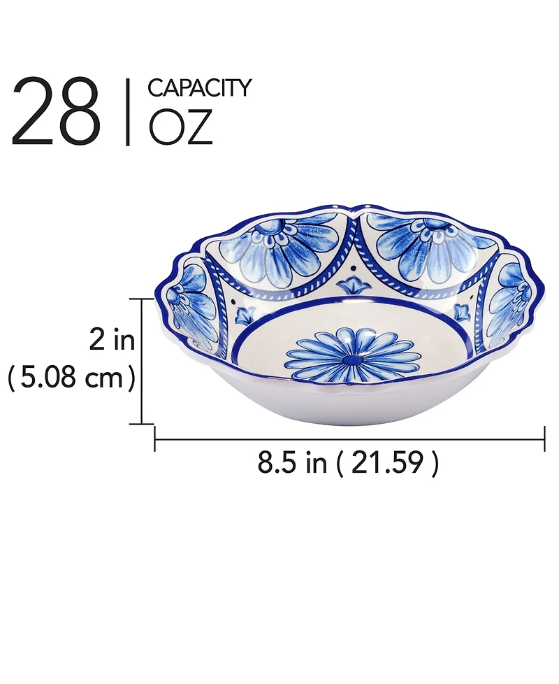Certified International Veranda Set of 4 All Purpose Bowl 8.5" x 2", Service For 4
