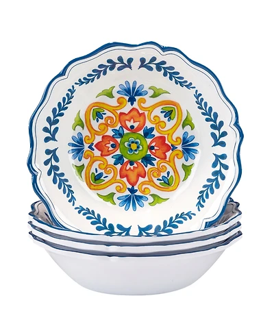 Certified International Flores Set of 4 All Purpose Bowl 8.5" x 2", Service For 4