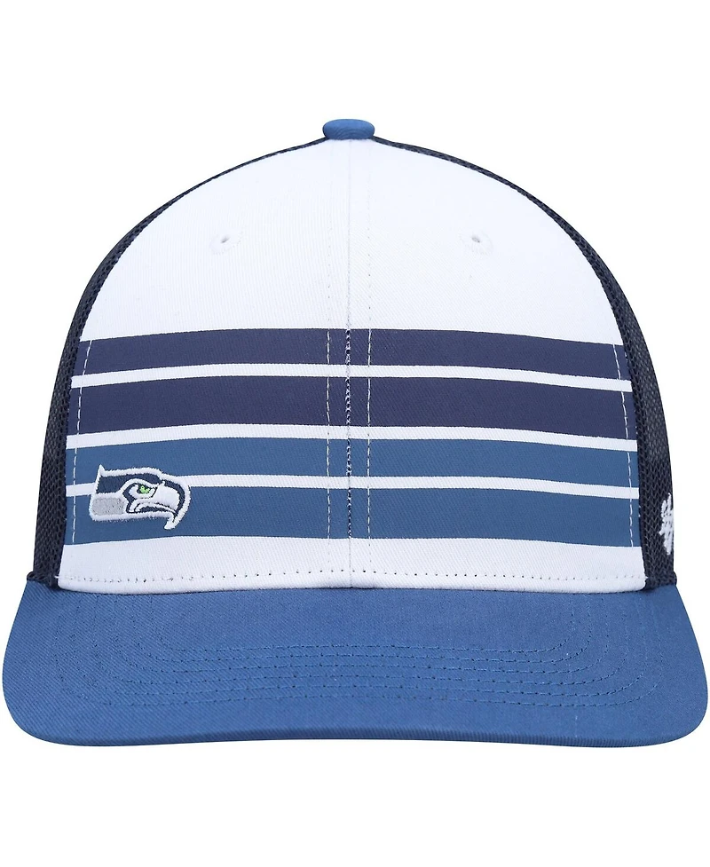 Youth Boys and Girls '47 Brand White, Blue Seattle Seahawks Cove Trucker Snapback Hat