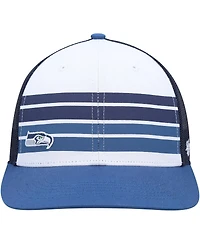 Youth Boys and Girls '47 Brand White, Blue Seattle Seahawks Cove Trucker Snapback Hat