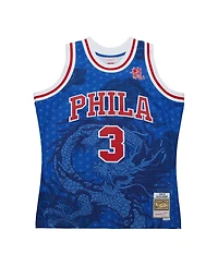 Men's Mitchell & Ness Allen Iverson Royal Philadelphia 76ers 1996/97 Hardwood Classics Asian Heritage 6.0 Swingman Throwback Player Jersey