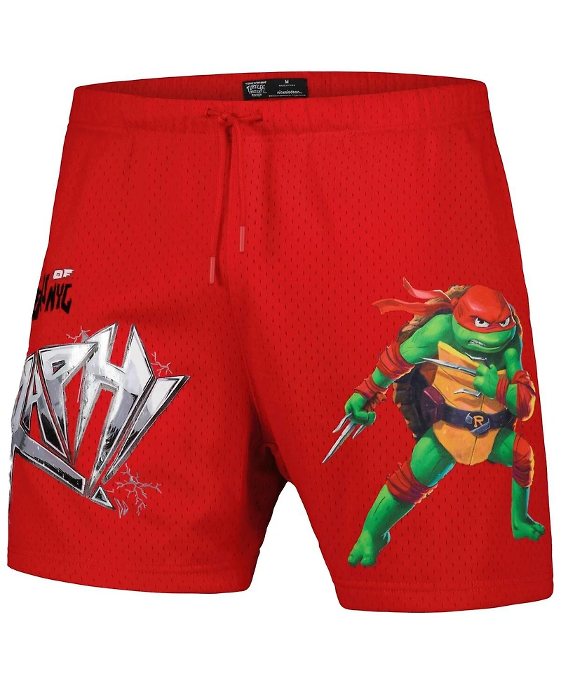 Men's Freeze Max Red Teenage Mutant Ninja Turtles Raph Defender Mesh Shorts