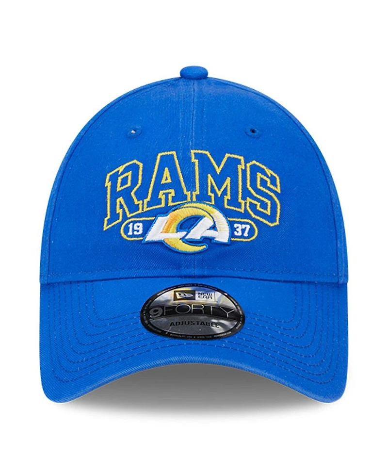 Men's New Era Royal Los Angeles Rams Outline 9FORTY Snapback Hat