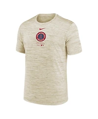 Men's Nike Cream Los Angeles Angels City Connect Practice Velocity Performance T-shirt