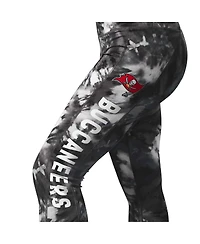 Women's Msx by Michael Strahan Black Tampa Bay Buccaneers Aubrey Tie-Dye Leggings