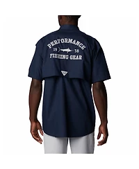 Men's Columbia Navy Dallas Cowboys Bonehead Team Button-Up Shirt
