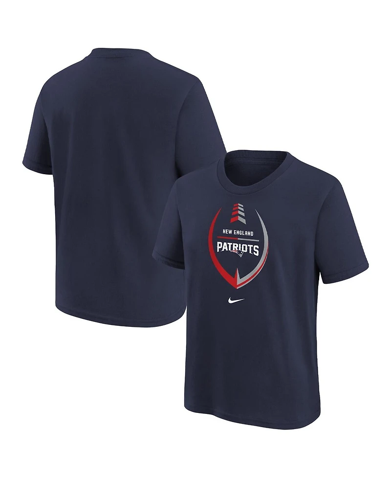 Little Girls Nike Navy New England Patriots Icon T-shirt