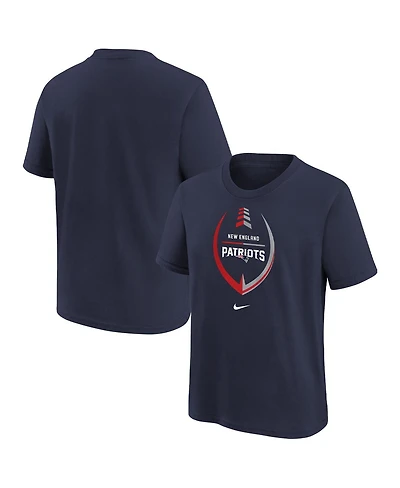 Little Girls Nike Navy New England Patriots Icon T-shirt