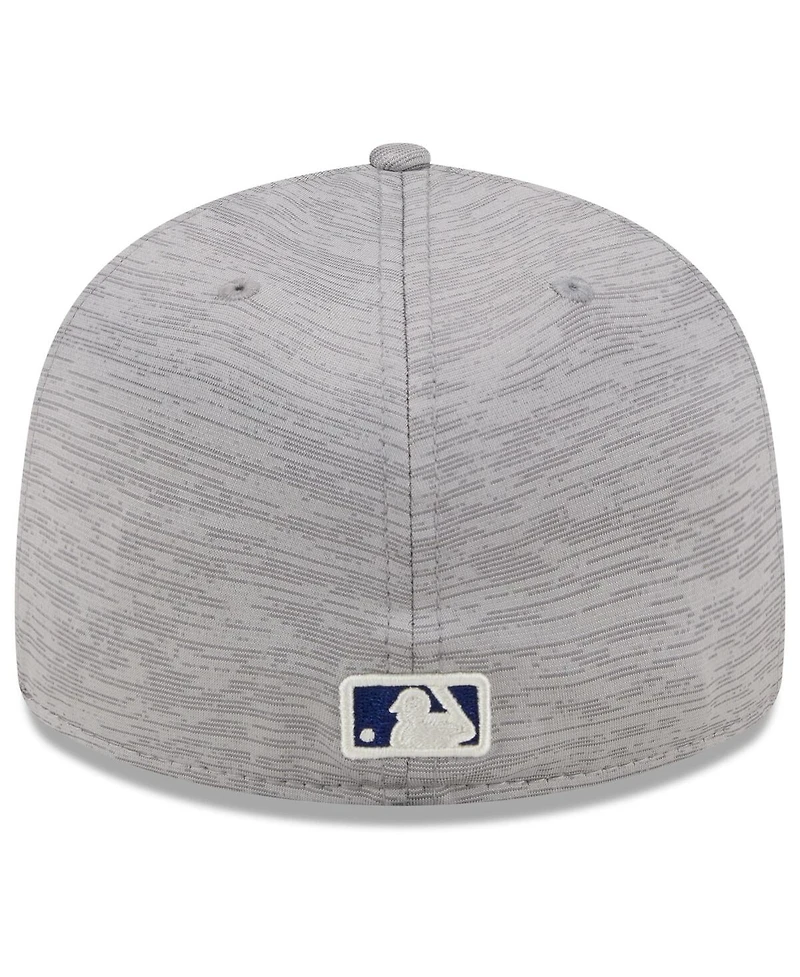 Men's New Era Gray Los Angeles Dodgers 2024 Clubhouse Low Profile 59FIFTY Fitted Hat