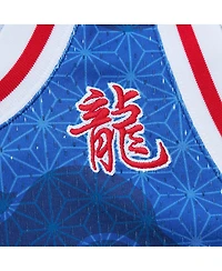 Men's Mitchell & Ness Allen Iverson Royal Philadelphia 76ers 1996/97 Hardwood Classics Asian Heritage 6.0 Swingman Throwback Player Jersey