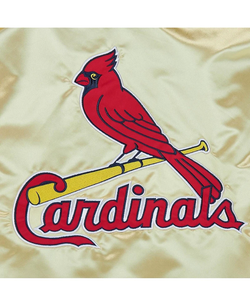 Men's Mitchell & Ness Gold St. Louis Cardinals Og 2.0 Lightweight Satin Full-Zip Jacket
