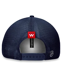 Women's Fanatics Navy Washington Capitals Authentic Pro Road Trucker Adjustable Hat
