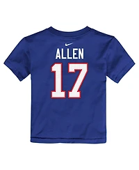 Toddler Boys and Girls Nike Josh Allen Royal Buffalo Bills Player Name and Number T-shirt