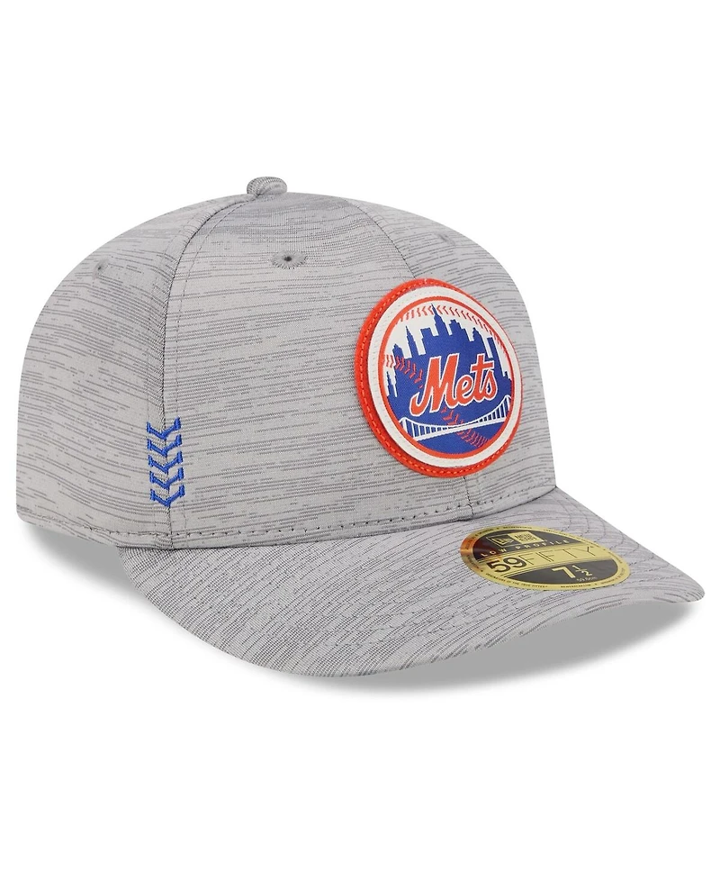 Men's New Era Gray York Mets 2024 Clubhouse Low Profile 59FIFTY Fitted Hat