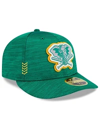 Men's New Era Green Oakland Athletics 2024 Clubhouse Low Profile 59FIFTY Fitted Hat