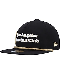 Men's New Era Black Lafc Heritage The Golfer Snapback Hat