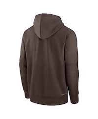 Men's Nike Brown San Diego Padres Authentic Collection Practice Performance Pullover Hoodie