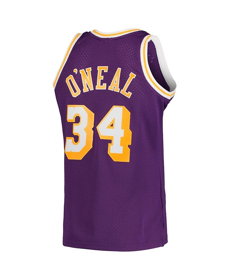 Men's Mitchell & Ness Shaquille O'Neal Purple Los Angeles Lakers Hardwood Classics Swingman Jersey
