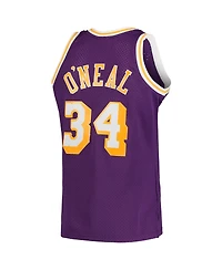 Men's Mitchell & Ness Shaquille O'Neal Purple Los Angeles Lakers Hardwood Classics Swingman Jersey