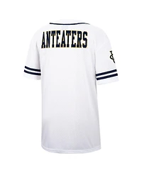 Men's Colosseum White Uc Irvine Anteaters Free Spirited Mesh Button-Up Baseball Jersey