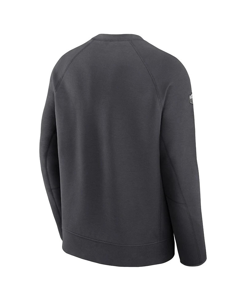 Men's Nike Anthracite San Francisco 49ers Super Bowl Lviii Opening Night Tech Fleece Pullover Sweatshirt