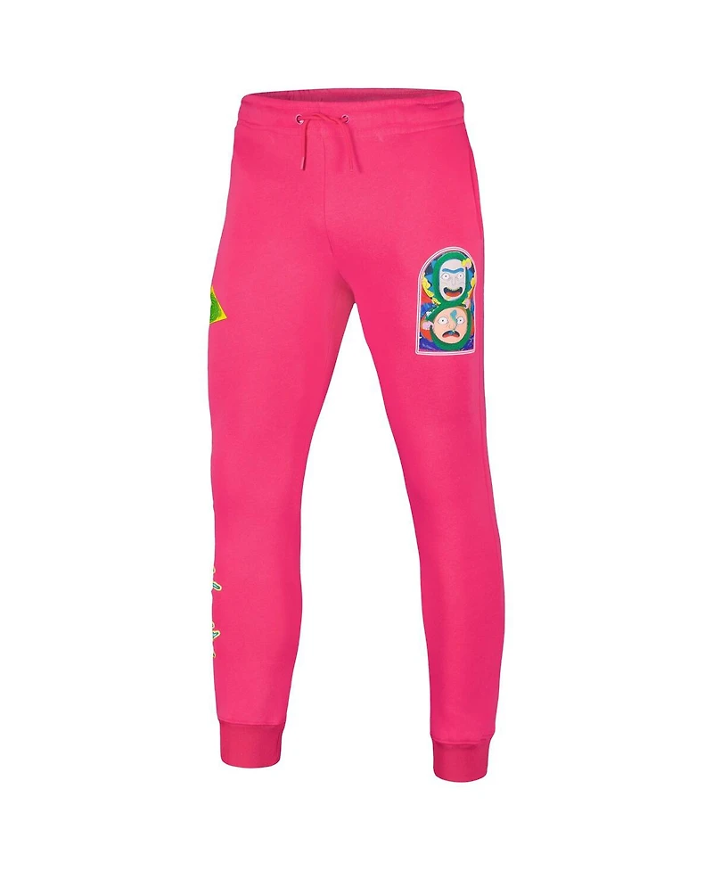 Men's Freeze Max Pink Rick And Morty Fleece Jogger Pants