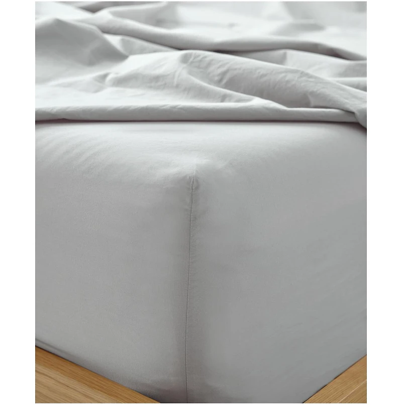 Organic Cotton Cool-Air Percale Fitted Sheet - Queen