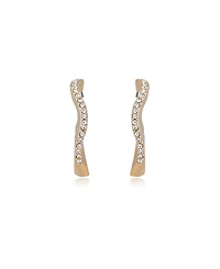 Ettika Ripple Pave 18k Gold Plated Hoops