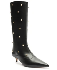 Arezzo Women's The Campaign Low Stiletto Calf Leather Boots