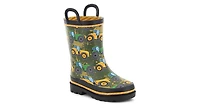 Toddler Little Boy's and Big Tractor Tough Rain Boot
