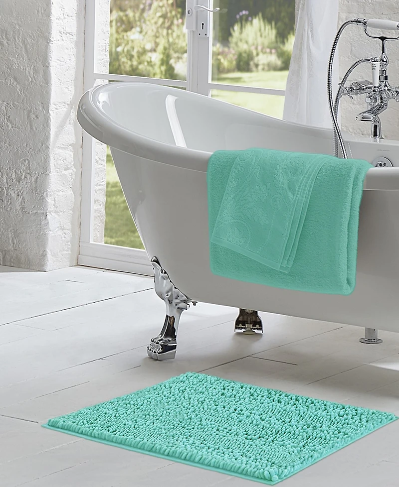 Laura Ashley Astor Chenille Bath Mat, 20" x 34"