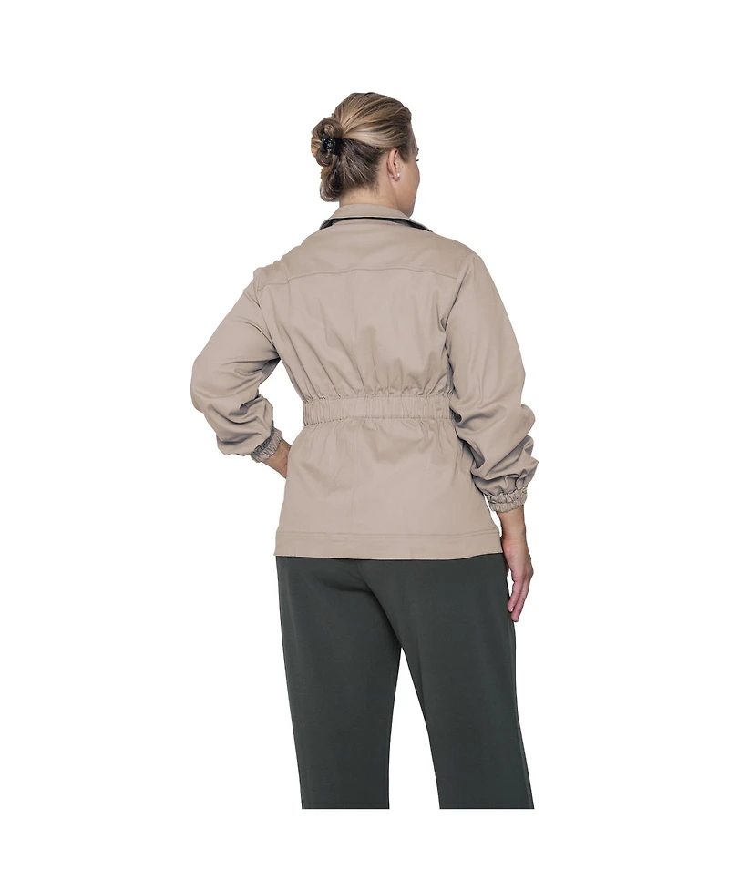 Women's Plus Snap Front Utility Anorak Jacket