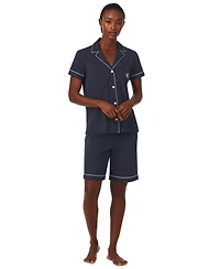 Lauren Ralph Lauren Women's 2-Pc. Notched-Collar Bermuda Pajamas Set