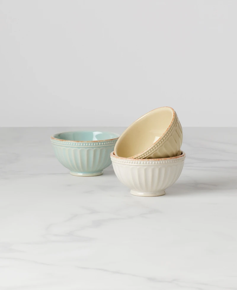Lenox French Perle Groove Collection Stoneware 3-Pc. Mini Bowls Set