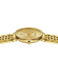 Rado Women's Swiss Florence Diamond (1/20 ct. t.w.) Gold Pvd Stainless Steel Bracelet Watch 38mm