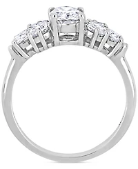 Moissanite Mixed-Cut Engagement Ring (2 ct. t.w.) 10k White Gold