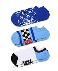 3-Pack Peace No Show Socks