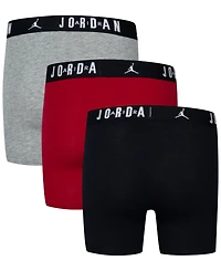 Jordan Big Boys Flight Dri-Fit Cotton Core Boxer Briefs, Pack of 3