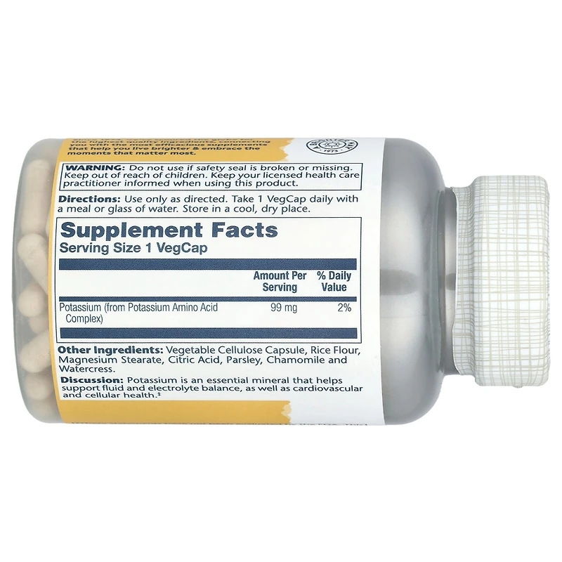 Solaray Potassium 99 mg - 200 VegCaps